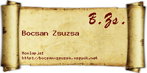 Bocsan Zsuzsa névjegykártya